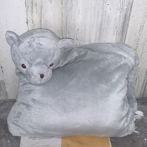 *0322 Soft & Cozy Kitten Pillow with Throw - Picture 5 of 10